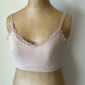 True & Co tan sz S bra bralette no pads good pre owned condition